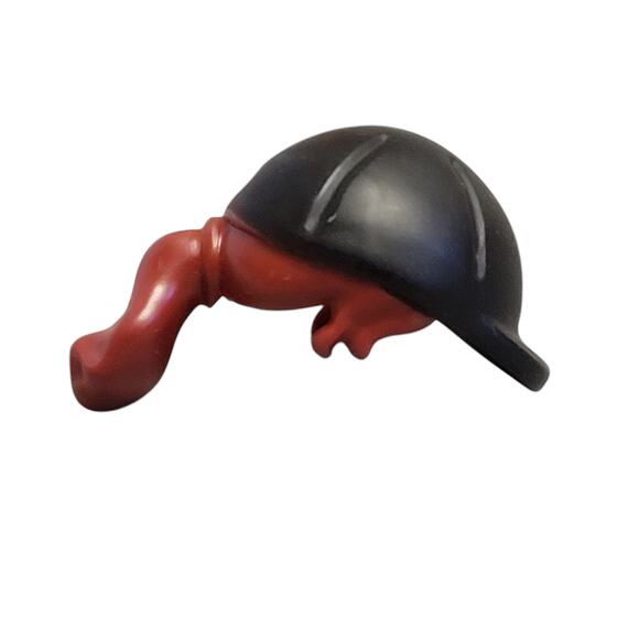 LEGO Riding Hat‎ Helmet w/ Dark Red Ponytail Minidoll Hair 92254pb01 Friends - Picture 1 of 3